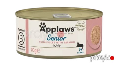 Applaws qızılbalıq və tuna filesi bulyonda, pişiklər üçün, 70 q — Bakı