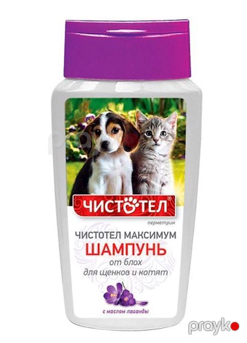 Şampun "Чистотел" Maksimum, it və pişik balaları üçün, gənə əleyhinə, 180 ml — Bakı