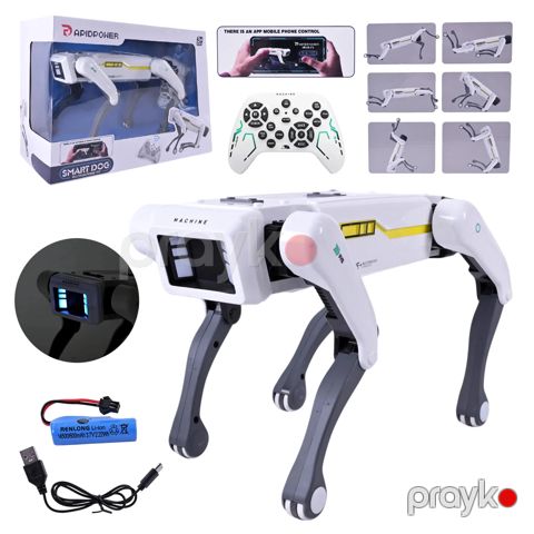 Radio ilə idarə olunan interaktiv robot Smart dog, ağ — Bakı