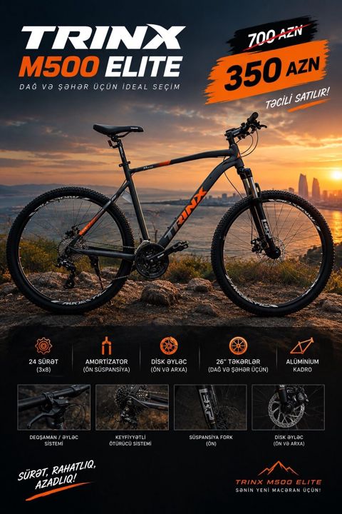 Salam.Trinx M500 Elite satilir. Velo riderden 659 Azn-a kecen il — Bakı