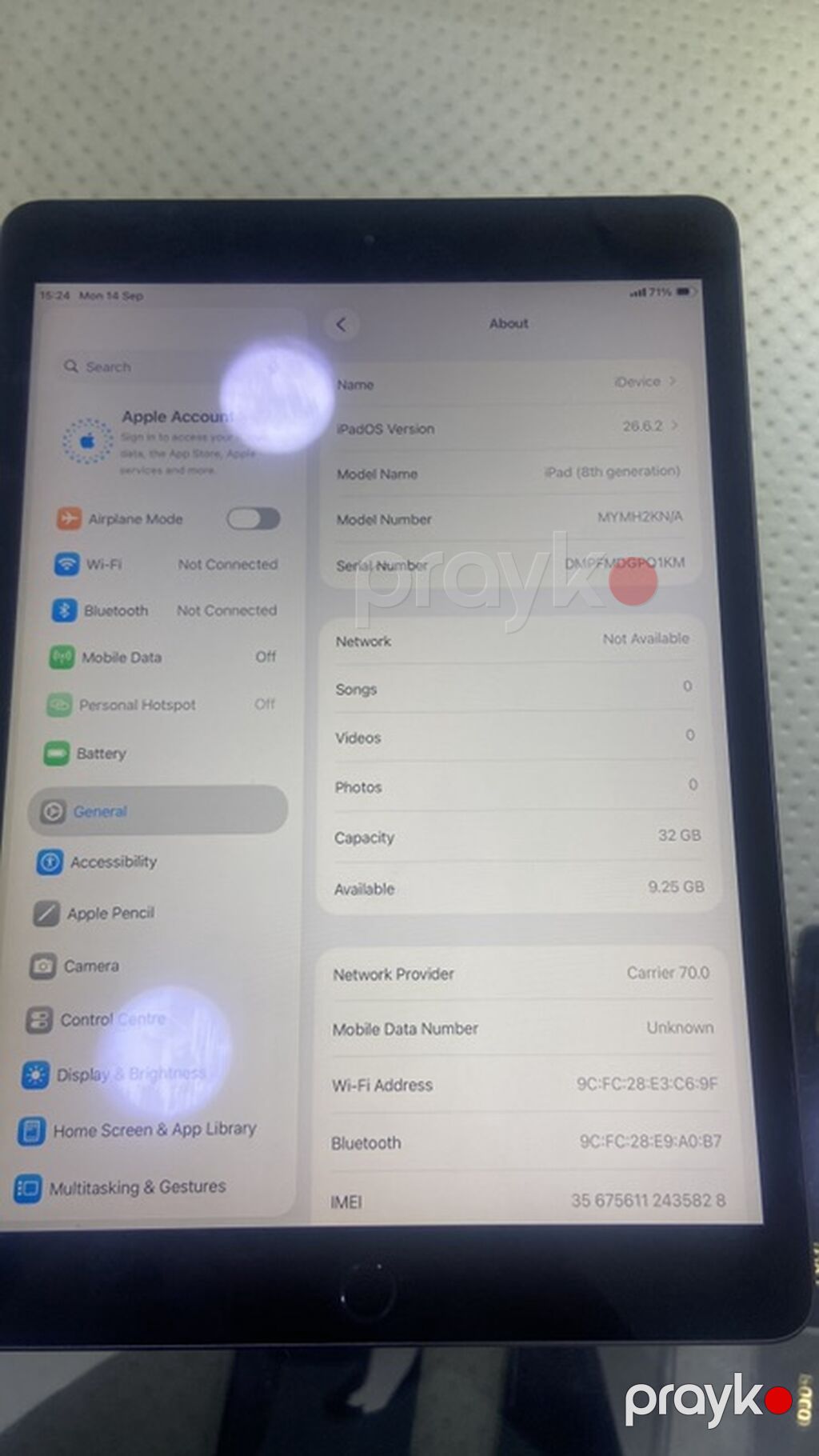 Apple iPad (8-ci nəsil) – Wi‑Fi + Cellular - Model: MYMH2KN/A - Rəng — Apple, Gəncə (3)
