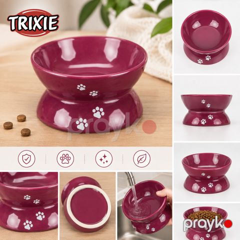 Kasa Trixie 24797 yem üçün pişiklər və itlər üçün, keramika, 13x13 sm, bənövşəyi — Bakı