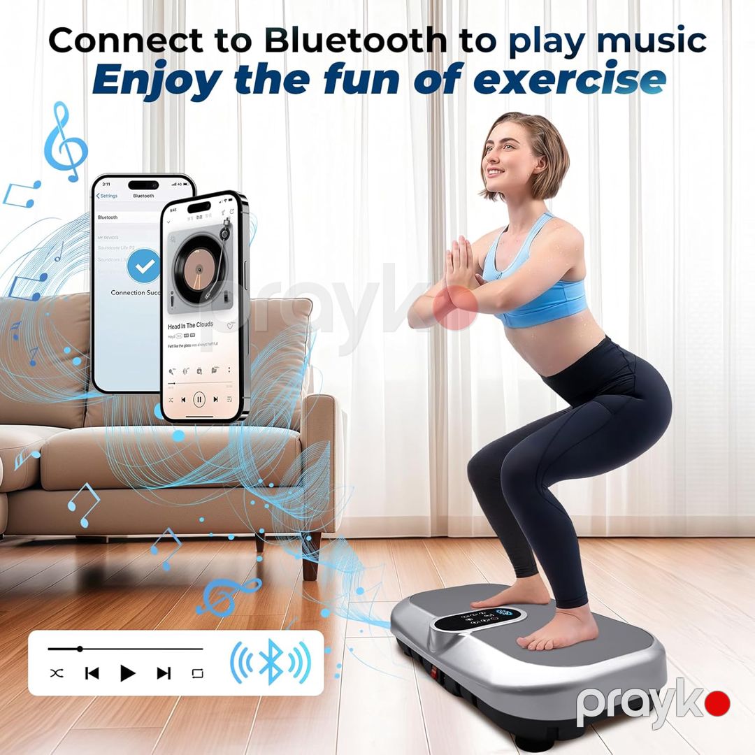 4D Vibrasiya Platforması – Ev üçün İdman Trenajoru, Bluetooth, İstilik Funksiyası və Müqavimət Kəmərləri ilə — Digər simulyatorlar, Bakı (6)