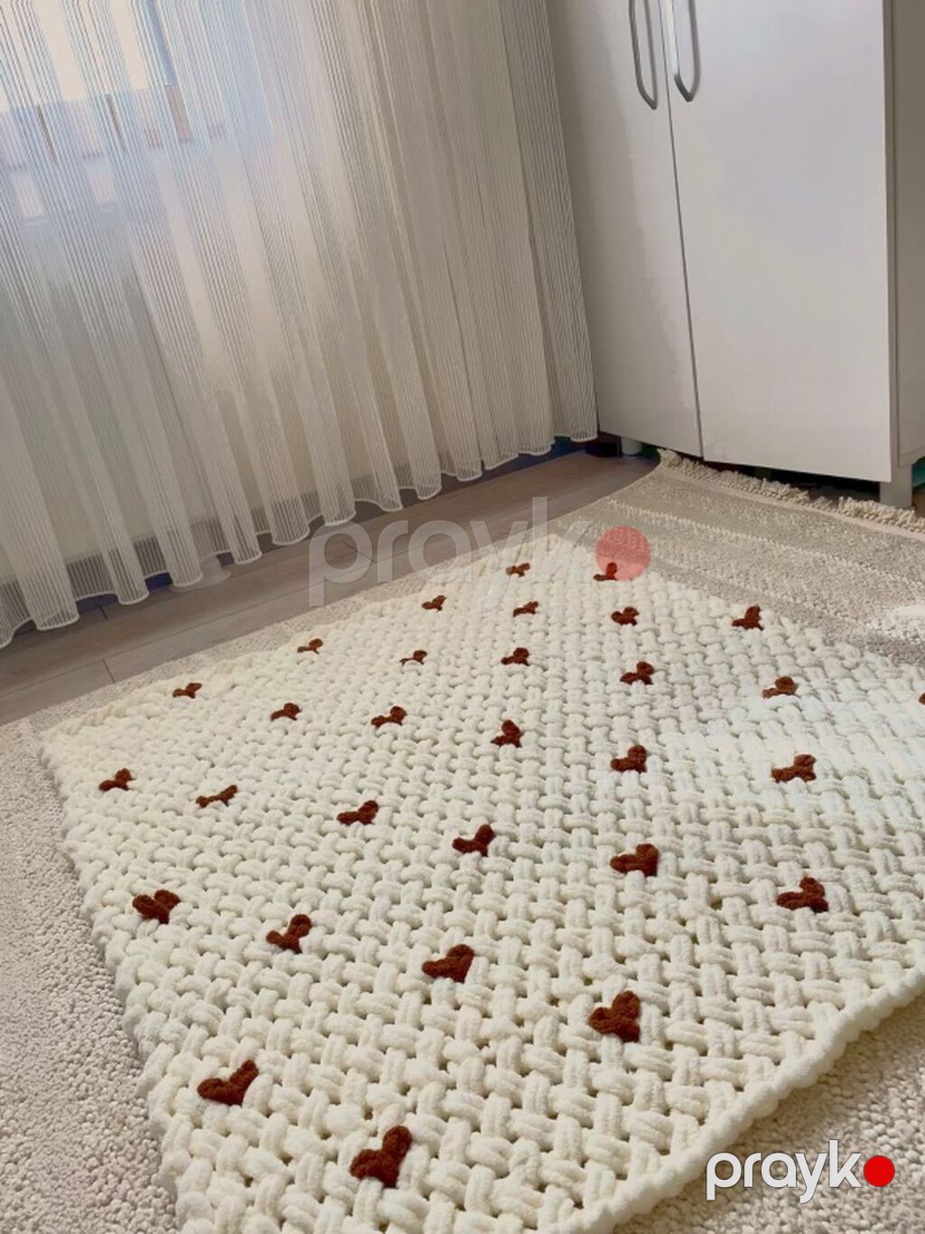 Əl toxuması qalın iplikdən plaşet/pled - Material: yumşaq — Örtüklər və çarşavlar, Bakı (9)
