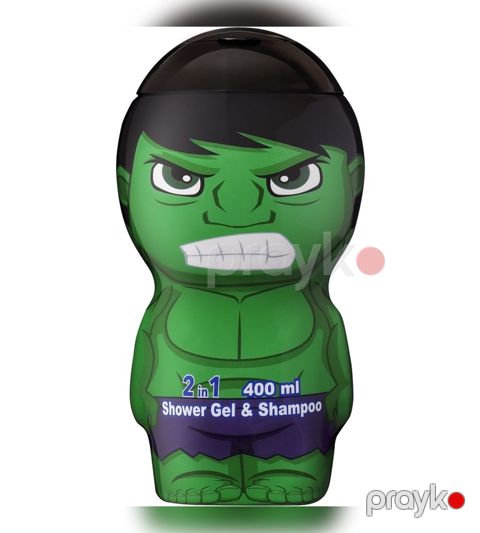 Saç və bədən üçün uşaq şampunu Air-Val International Marvel Hulk 2D 400 ml — Bakı