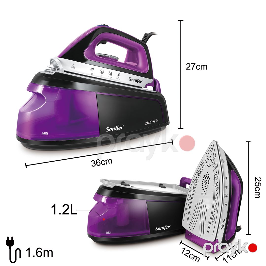 Sonifer SF-9053 Buxar Stansiyalı Ütü – 2400W Gücündə, Keramika Altlıqlı və Anti-Drip Sistemli — Ütü, Bakı (3)