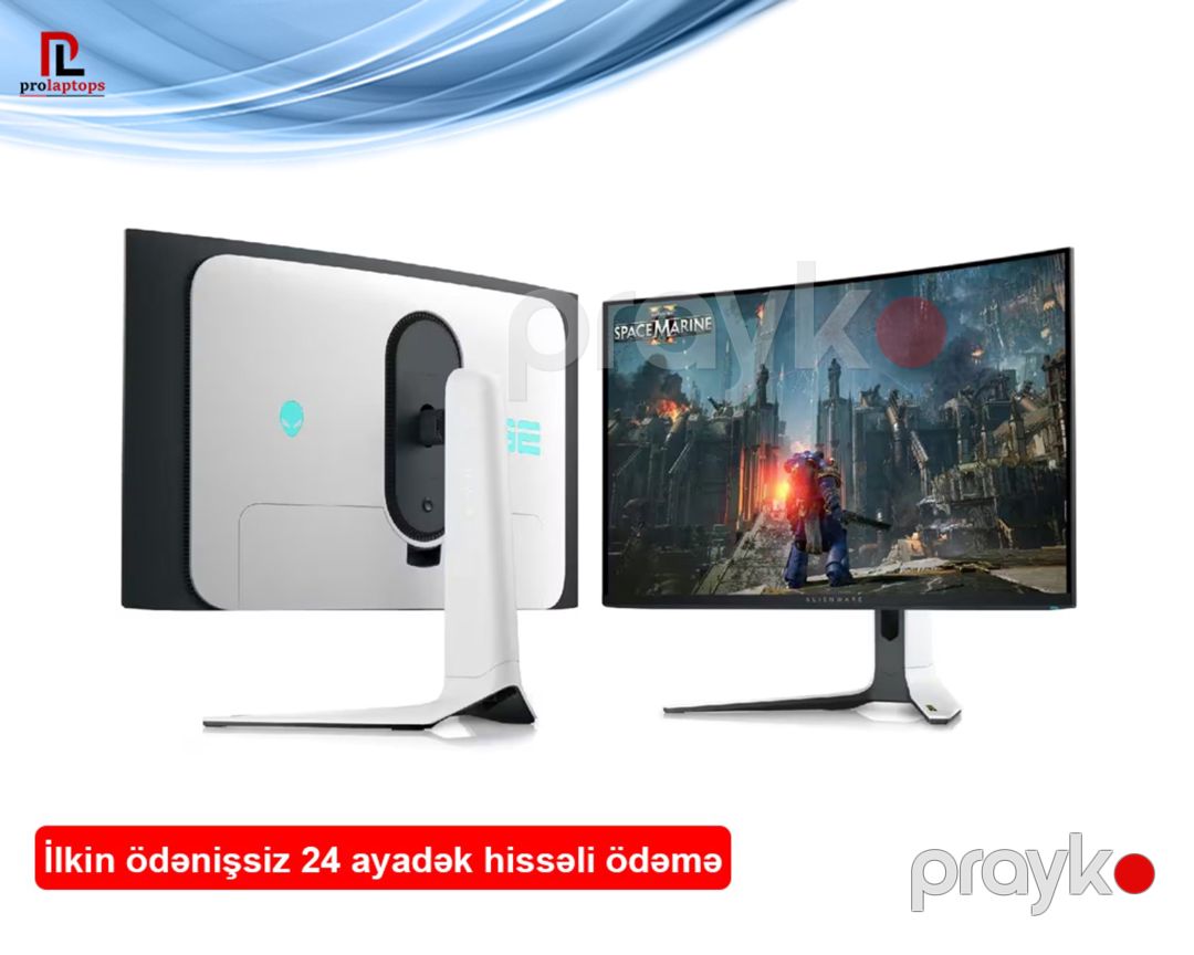 Curved Dell Alienware 32 4K Qd-oled Gaming Monitor - AW3225QF 210-BLLV — Kompüterlər və noutbuklar, Bakı (4)