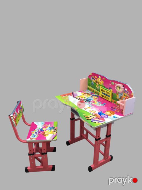 Məktəbli masası və oturacaq dəsti N-126, taxta, çəhrayı, 78x56x11 sm — Bakı