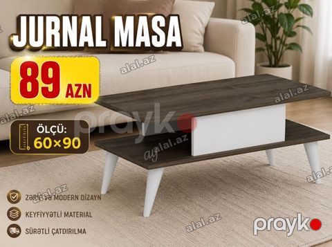 Düz masa, Açılmayan, Təkərsiz, Taxta, Zəmanətsiz — Bakı
