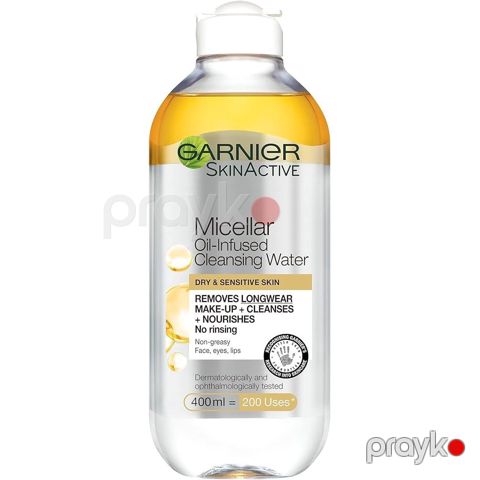 Misellyar suyu Garnier Micellar Oil- İnfused Cleansing Water bütün dəri növləri 400 ml — Bakı