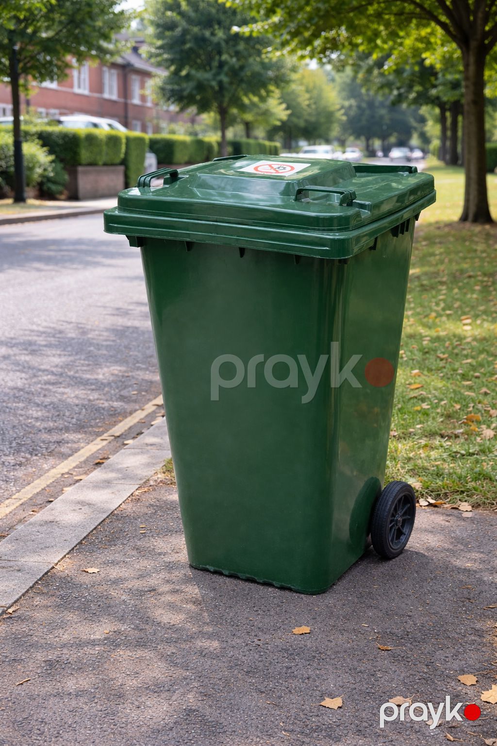 Təkərli zibil qabı OM99-0103 yaşıl plastik ölçü 240 L — Mallar, Bakı (2)