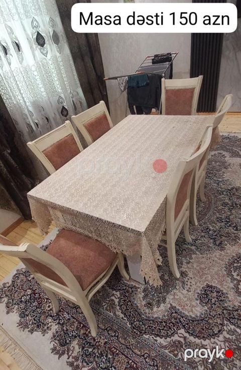 *masa dəsti satilir* *qiyməti 130₼* *ünvan Digah z⁹⁰kod2582* E — Bakı