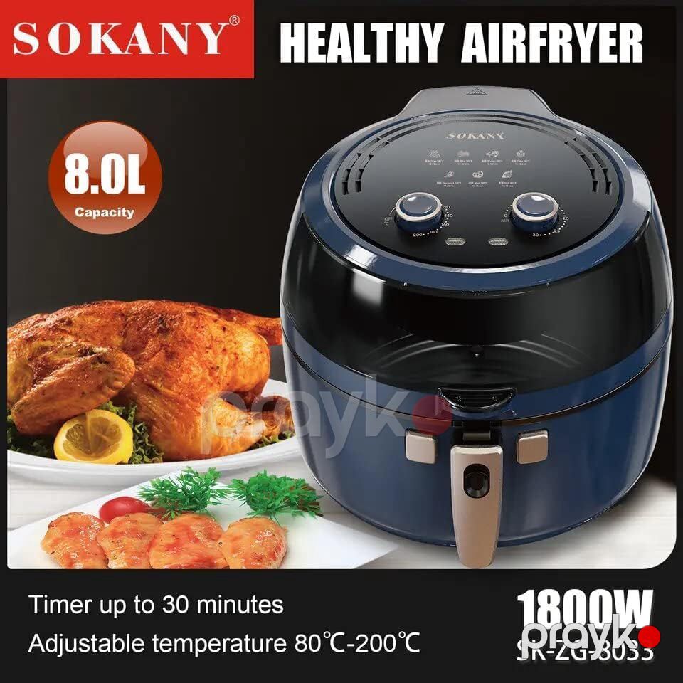 Sokany SK-8033 Aerofritür – Yağsız Qızartma, Sürətli və Sağlam Bişirmə — Digər mətbəx texnikası, Bakı (3)