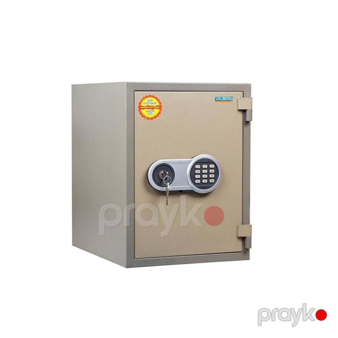 Ofis seyfi Valberg FRS-49 EL, elektron kodlu kilid və açar ilə, boz — Mallar, Bakı (2)