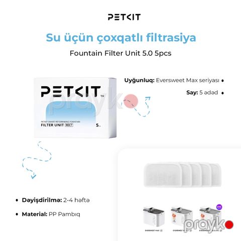Petkit Fəvvarə Filtri 5,0-5 əd. Eversweet Max P4171 üçün — Bakı