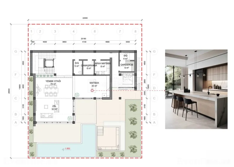 Satılır 6 otaqlı Həyət evi 6319 m² Bakı, Səbail r., Şıxov — Ev, villa, Bakı (3)