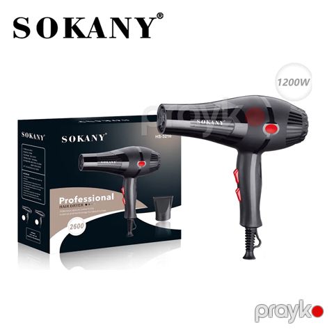 Sokany Yüksək Temperaturlu Elektrikli Saç Qurutma Feni Portativ 3 Sürət Ayarlıı İonik Saç Qurutma Feni HS-3210 — Bakı
