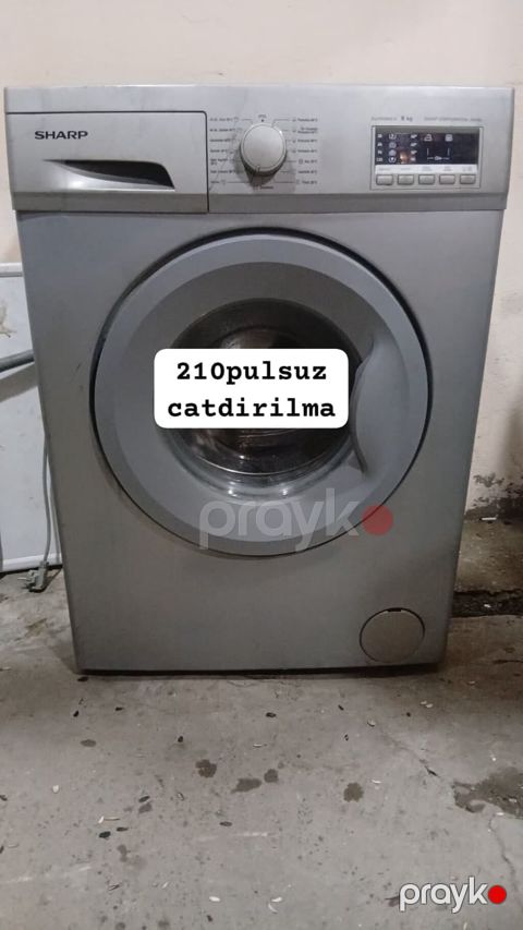 Sharp önyükləməli paltaryuyan maşın - Tutum: 6 kq - İnverter (Smart — Bakı