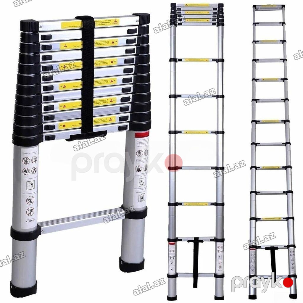 Alüminium Teleskopik Qatlanan Nərdivan 4.4 Metr (Telescopic Aluminum — Alətlər, Bakı (4)