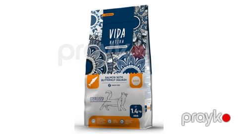 Vıda Nativa pişik sterilised (Qısırlaşdırılmış) qızılbalıq və qalqabaq tərkibli 1.4kq — Bakı