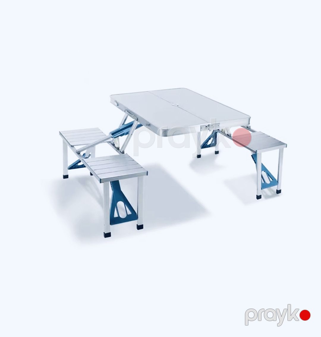 Yığılan mebel dəsti 10х85х33 sm, aliminium/plastik, ağ/mavi — Mallar, Bakı (3)