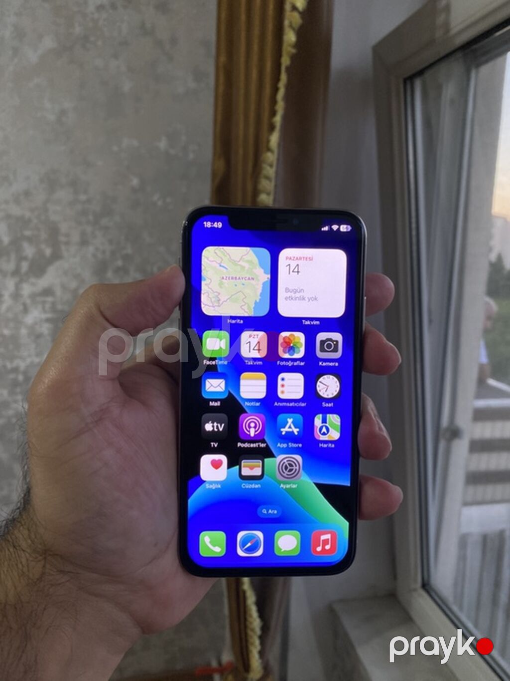 IPhone X, 64 GB, Gümüşü, Face ID — Apple iPhone, Bakı (2)