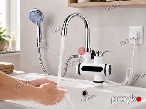 Duş başlıqlı elektrikli su qızdırıcı Kran PX-001-3 (Instant Heating — Bakı