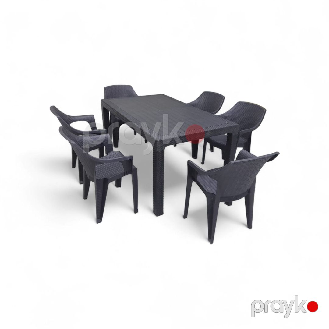 Bağ üçün mebel dəsti (masa + oturacaq) 12560_27, bambuk/plastik, qəhvəyi, 7 parça — Mallar, Bakı (2)