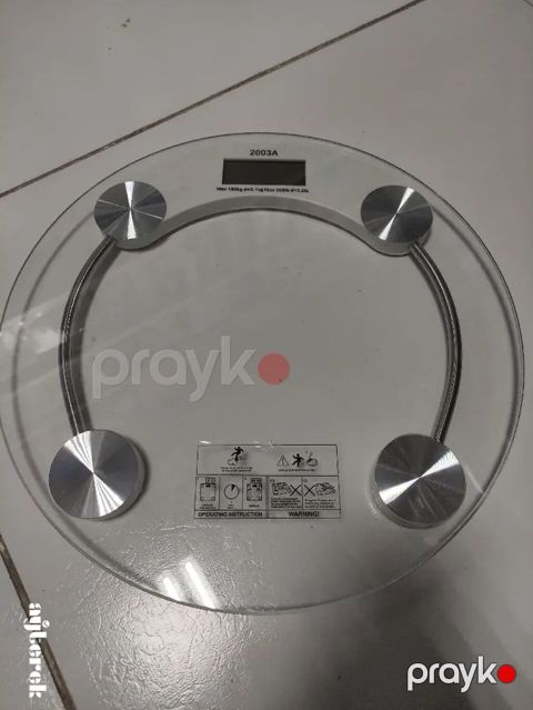 Şəffaf şüşə səthli elektron bədən tərəzisi (model 2003A) - Dairəvi — Lənkəran
