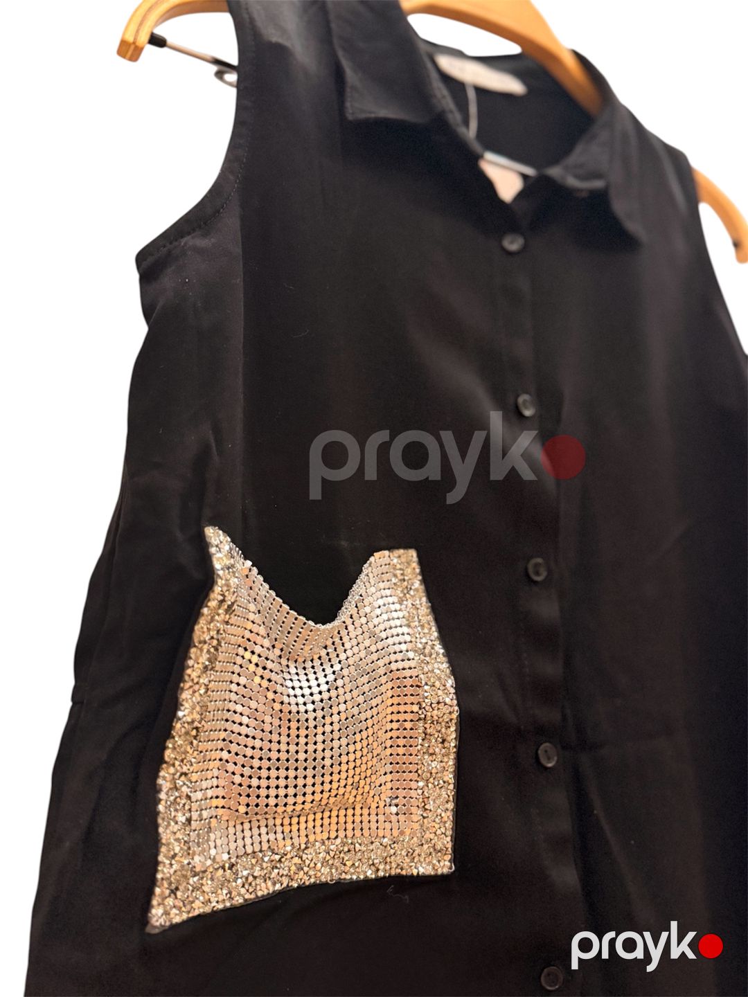 Qızlar üçün qolsuz bluz F-09, qara, viskoz, ölçü 8 yaş — Mallar, Bakı (3)
