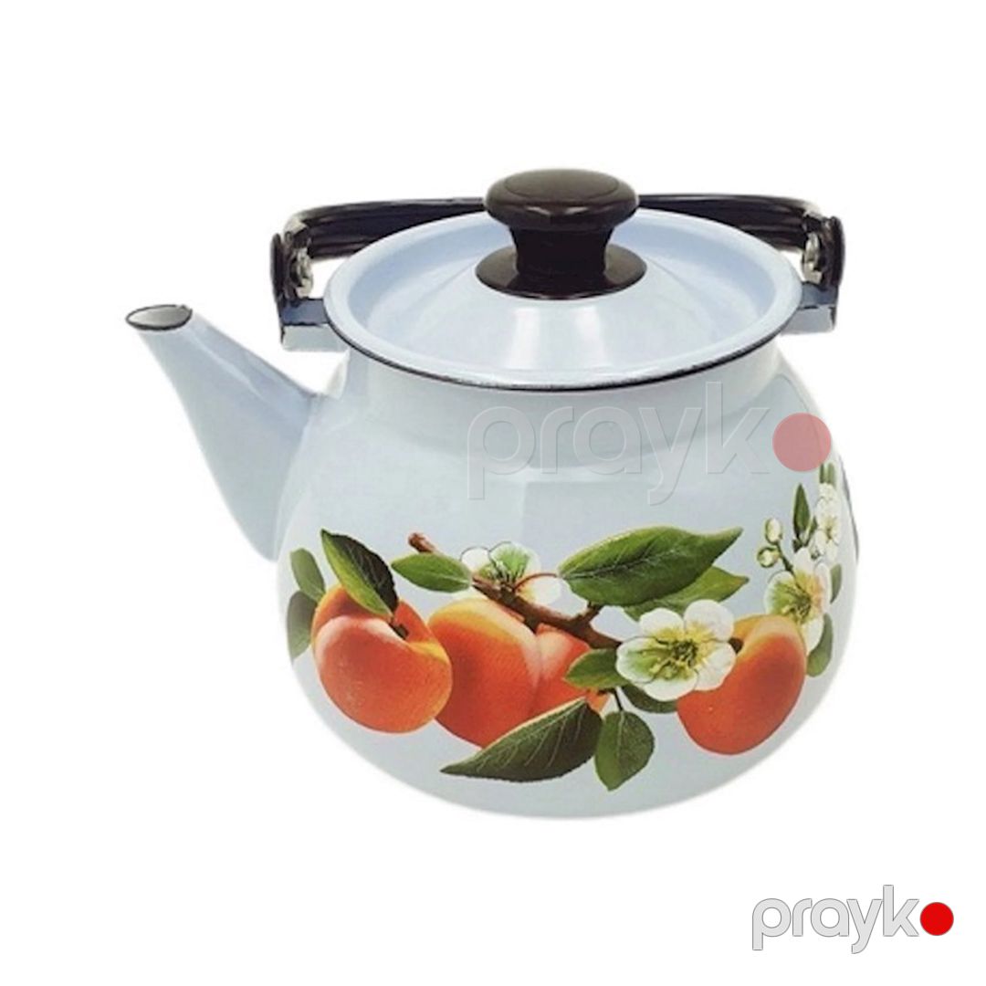 Su qaynatmaq üçün çaydan "Керченская эмаль", 3500 ml, minalanmış polad, mavi — Mallar, Bakı (2)