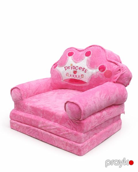 Yumşaq Uşaqlar üçün Kreslo Divan Prenses – 50 sm, Çəhrayı — Bakı