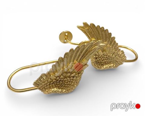 Pərdə tutacağı Qanadlar N5, metal, qızılı, 2 əd — Bakı