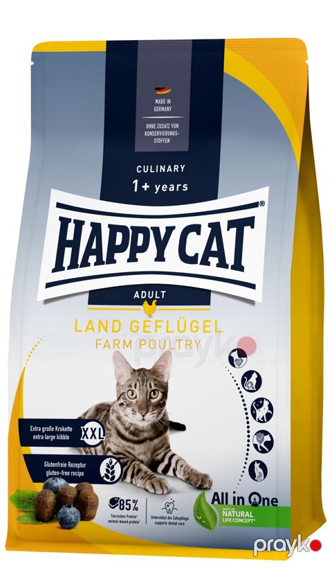 Quru yem Happy Cat Culinary Adult Land-Geflügel, quş əti, 1 kq — Bakı