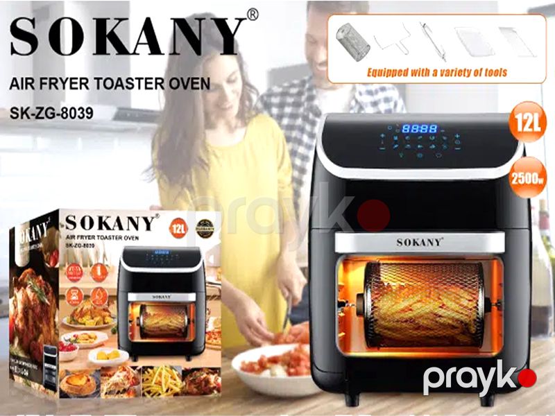 Sokany 12L Air Fryer SK-ZG-8039 – 2500W, Temperatur Nəzarəti, Yağsız və Sürətli Bişirmə — Digər mətbəx texnikası, Bakı (3)