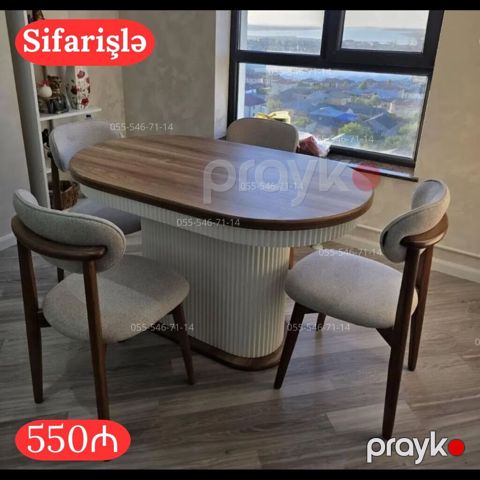 Oval masa, Mətbəx üçün, 4 nəfər — Bakı