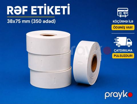 Rəf Etiketi 38x75 (350) — Bakı