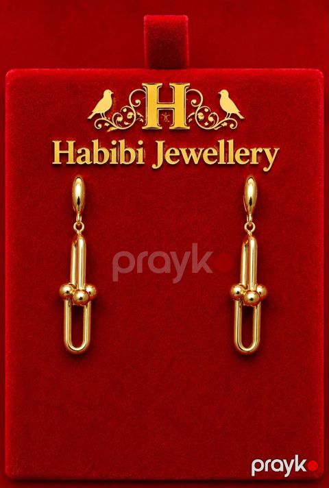 Sırğalar qadınlar üçün Habibi Jewellery HJ476, qızıl 585 əyar — Bakı