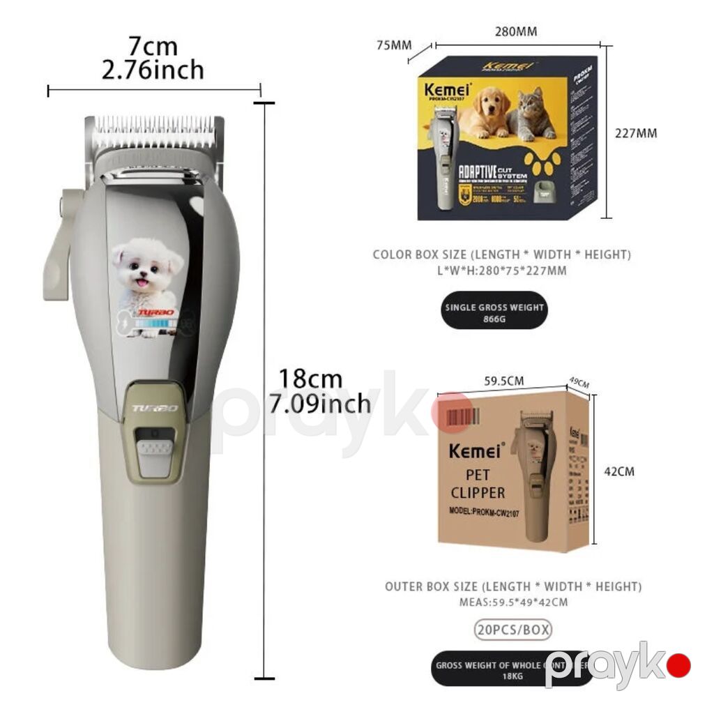 İt qirxan pişik qirxan Kemei PROKM-CW2107 ev heyvanları üçün tük — Grooming və qayğı, Bakı (3)