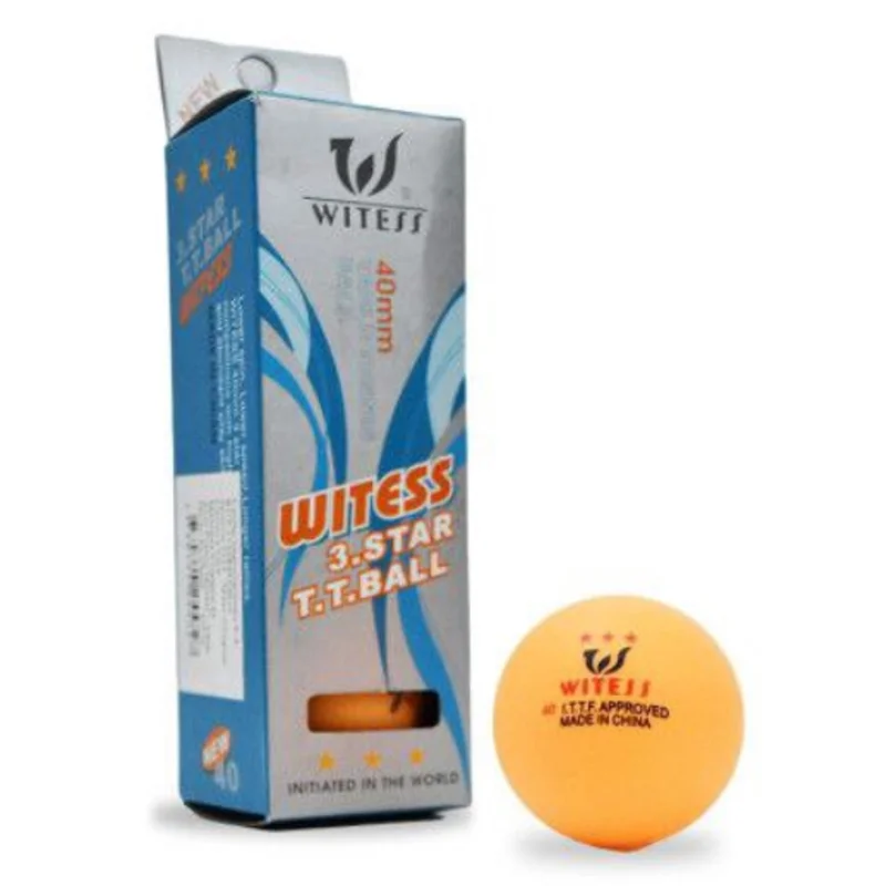 Masaüstü tennis üçün top dəsti Witess, 3 əd, sarı - WS0870 — Etrend.az — İdman və Əyləncə
