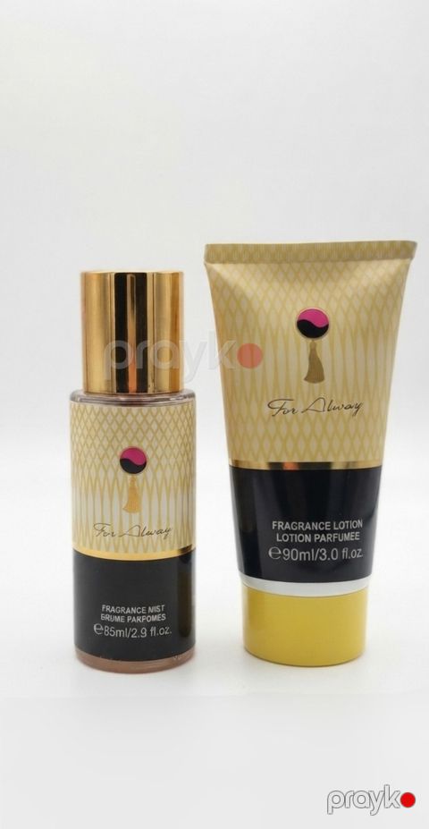 Kosmetik hədiyyə dəsti qadınlar üçün For Alway (bədən üçün mist 85 ml + bədən üçün losyon 90 ml) — Bakı