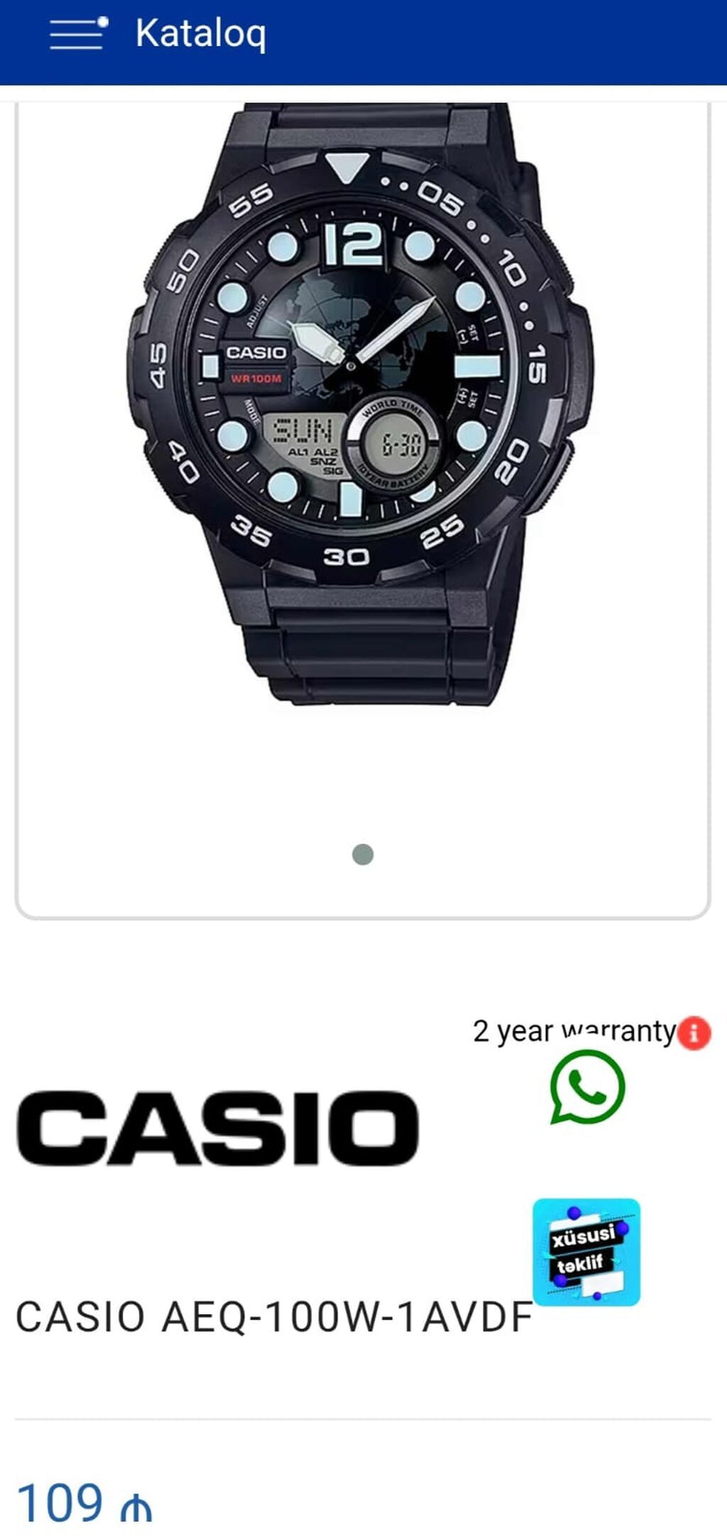 Yeni, Qol saatı, Casio, rəng - Qara — Qol saatları, Xırdalan (4)