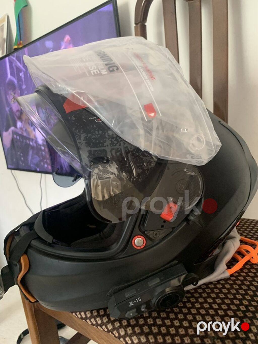 Motodel üçün tam üzlü kaska və ön montajlı action kamera dəsti — Motosiklet geyimi, Bakı (5)