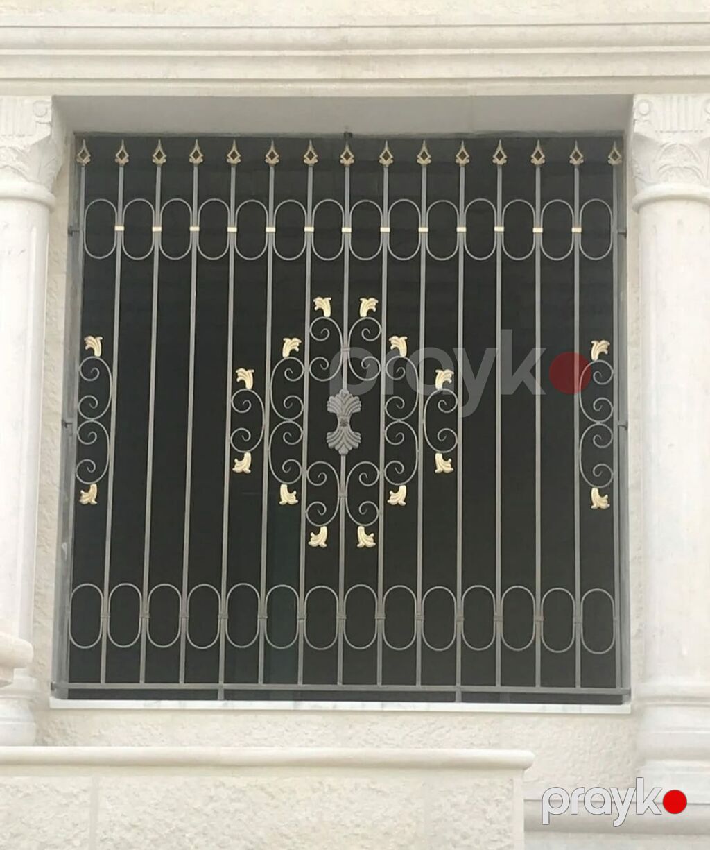 Məhsul: Dəmir barmaqlıqlar və məhəccərlər (fərdi hazırlama) Təsvir — Pəncərələr, qapılar, balkonlar, Bakı (7)