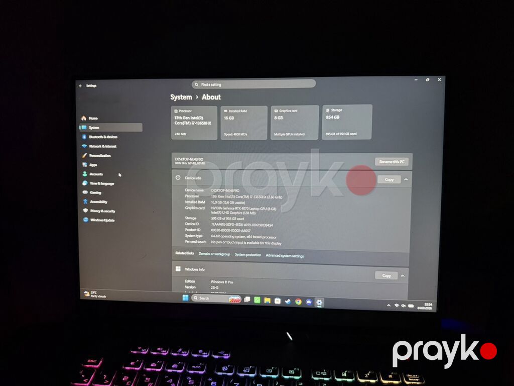 ASUS ROG Strix G16• i7-13650HX RTX 4070 16GB 1TB — Tam Komplekt — Asus, Bakı (5)