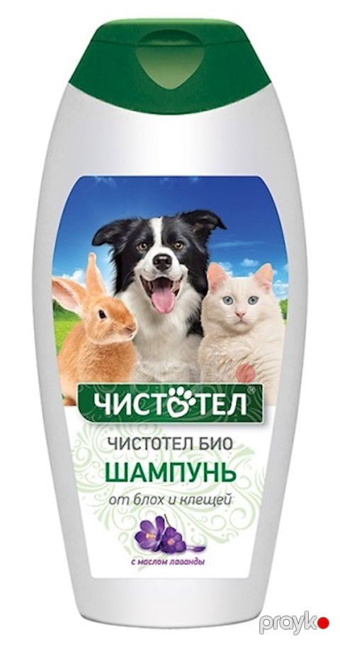 Şampun "Чистотел" Bio, itlər, pişiklər və dovşanlar üçün, birə və gənə əleyhinə, lavanda yağı ilə, 180 ml — Bakı
