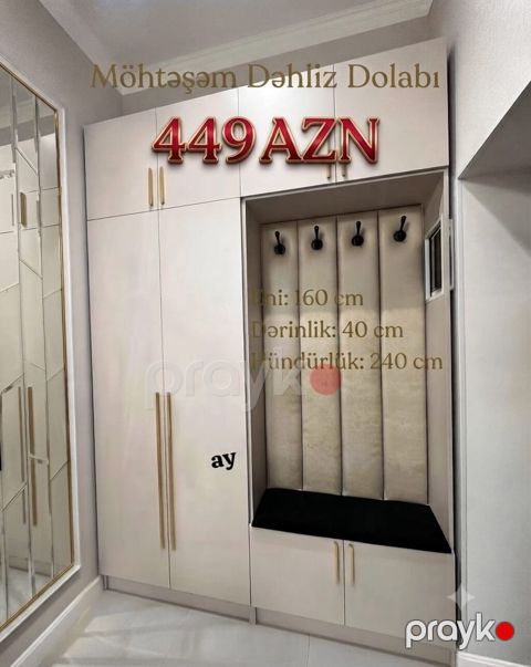 Möhtəşəm Dəhliz Dolabı Ölçülər: - Eni: 160 sm - Dərinlik: 40 sm — Bakı