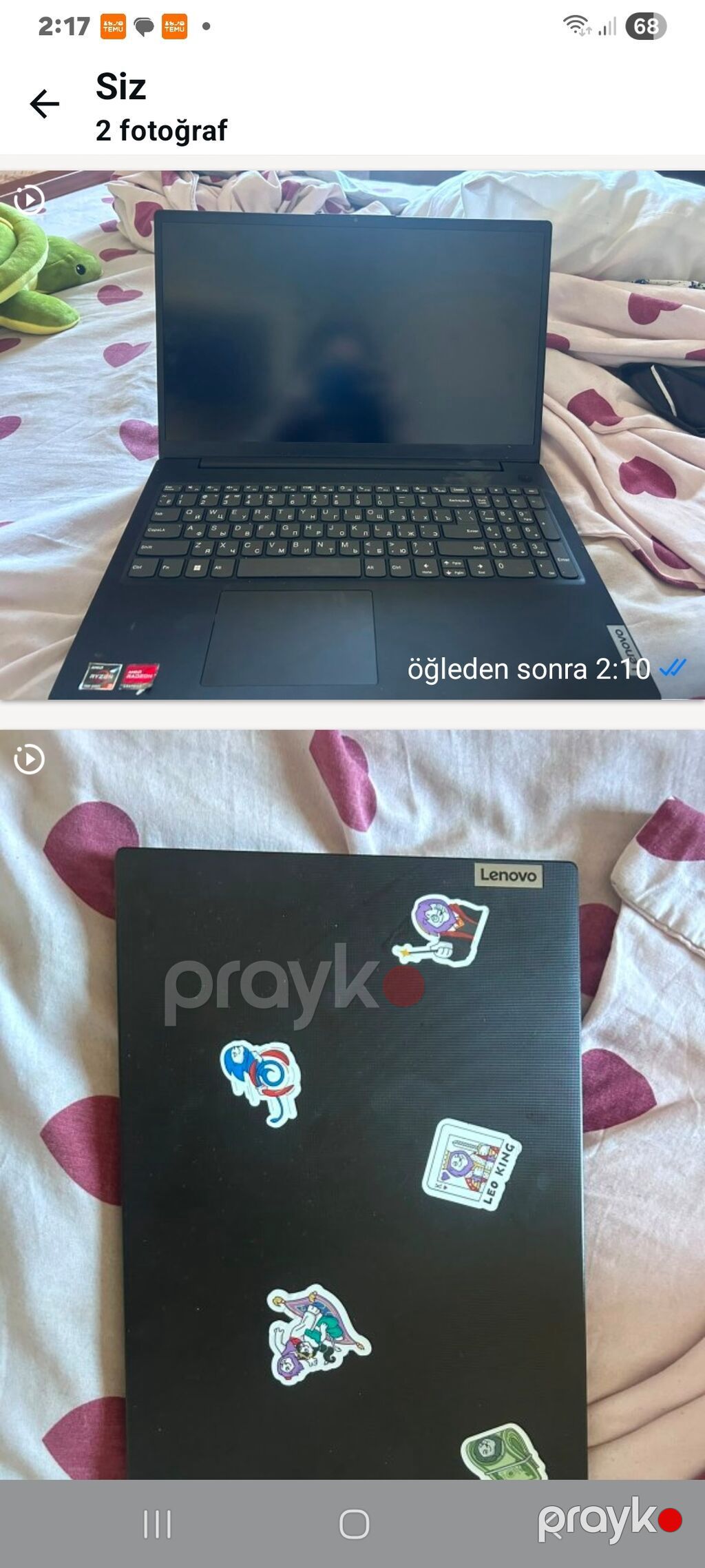 Lenovo noutbuk - Brend: Lenovo (qapaqda loqo görünür) - Rəng: Qara — Lenovo, Bakı (2)