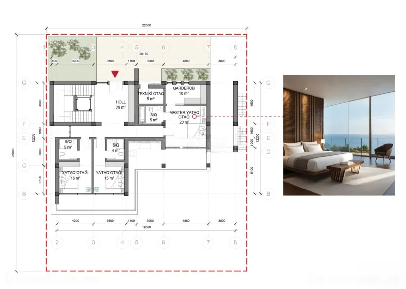 Satılır 6 otaqlı Həyət evi 6319 m² Bakı, Səbail r., Şıxov — Ev, villa, Bakı (4)