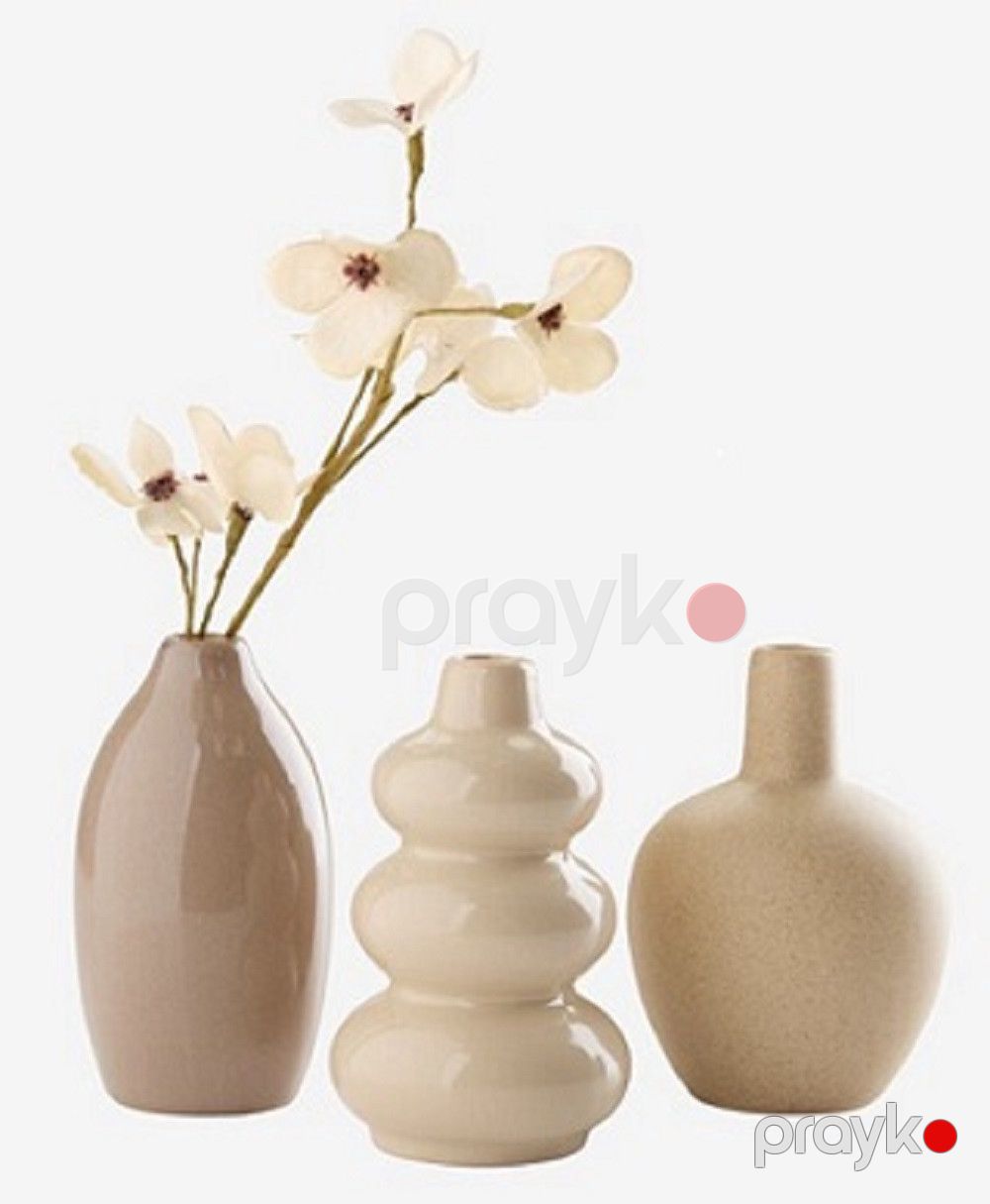 Güldan dəsti Jysk Amundsen, keramika, bej, 6x10 sm, 3 əd — Mallar, Bakı (2)